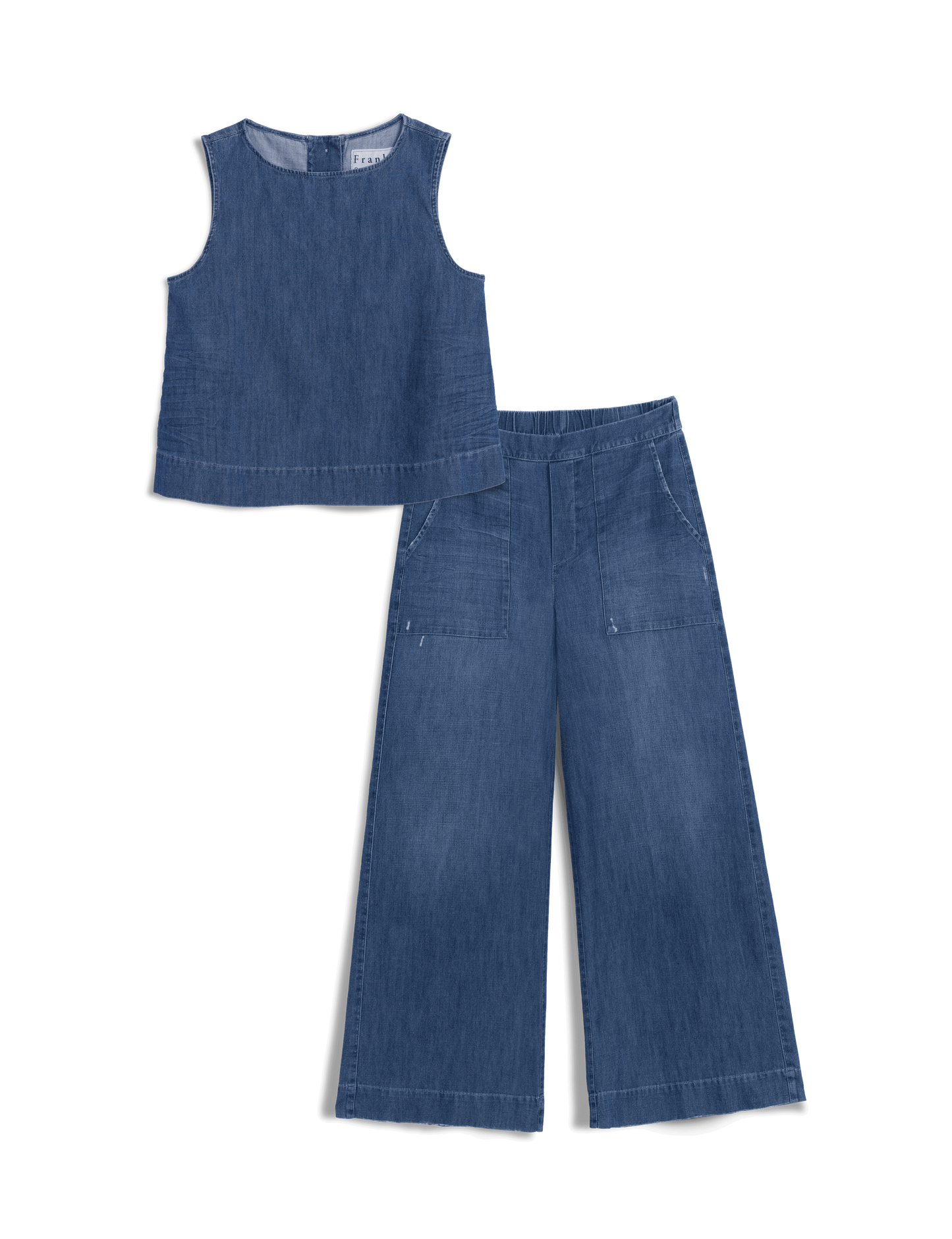 COMO GETAWAY SET Distressed Indigo Wash