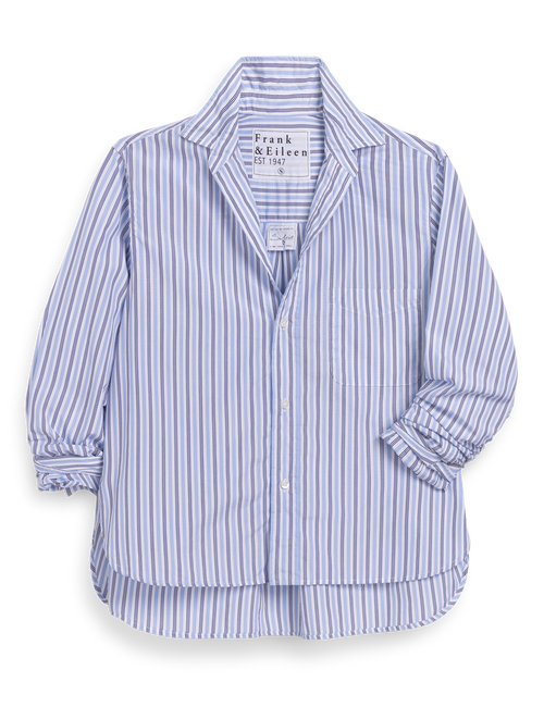 SILVIO Blue and Navy Multi Stripe, Italian Cotton