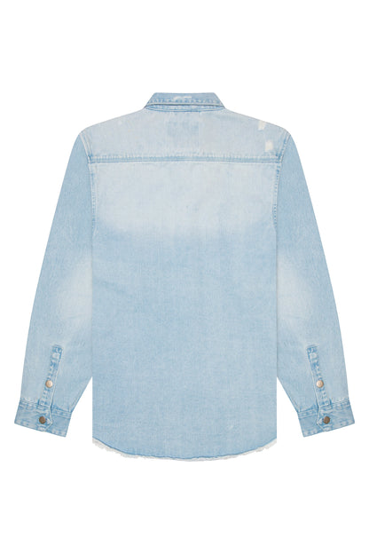 Ripped Denim Overshirt