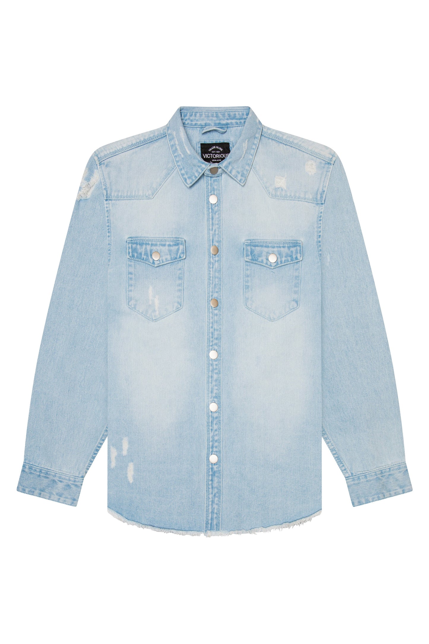 Ripped Denim Overshirt
