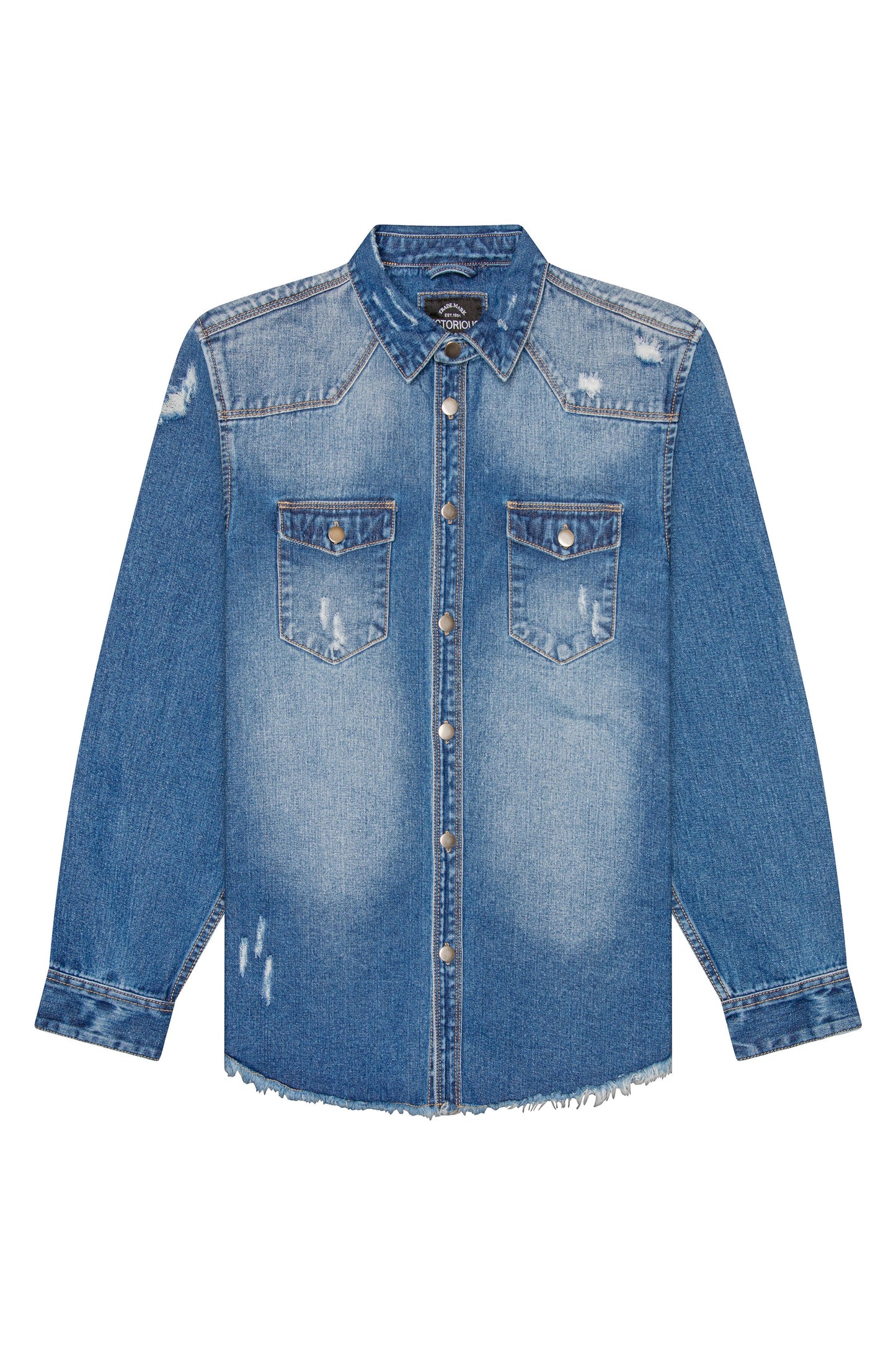 Ripped Denim Overshirt