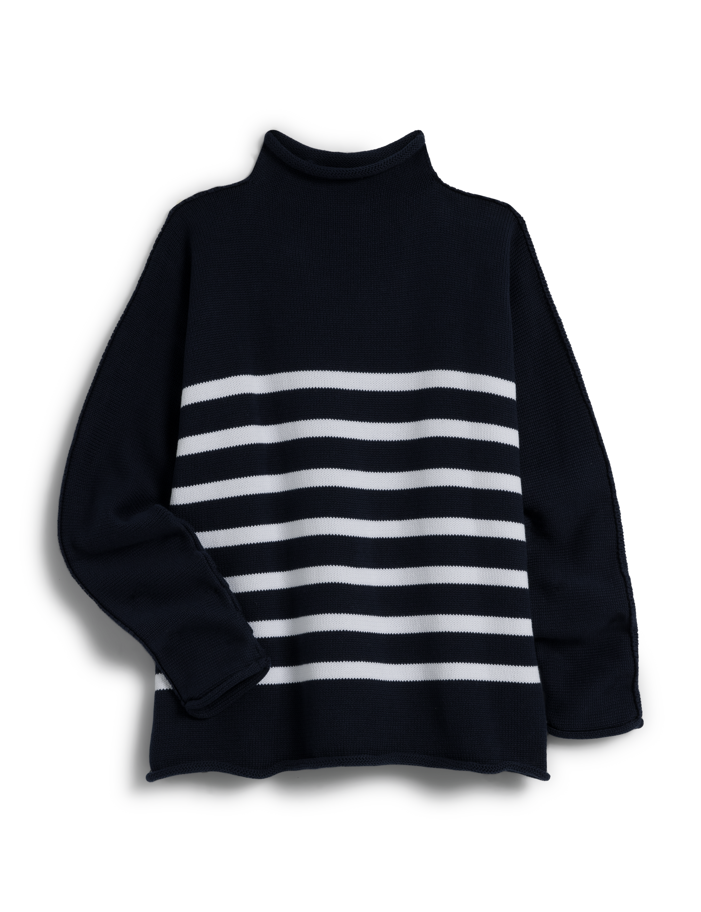 MONTEREY Marine with White Stripe, Pure Italian Cotton