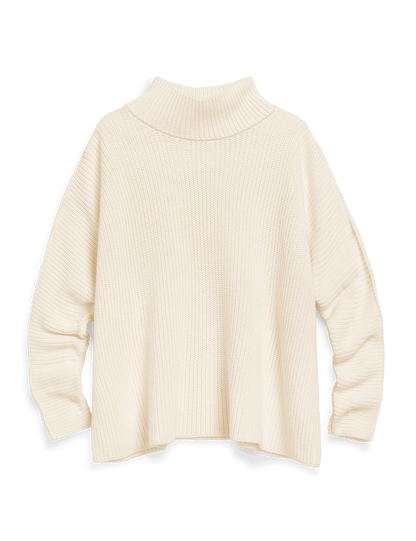MONTECITO TURTLENECK Ivory, Pure Italian Cotton