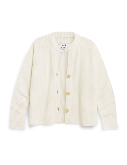 MONTECITO CARDIGAN Ivory, Pure Italian Cotton