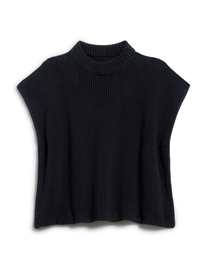 MONTECITO VEST Black, Pure Italian Cotton