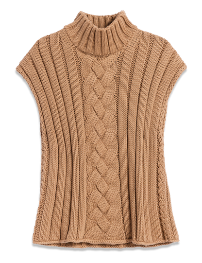 COTSWOLDS VEST Camel, Pure Italian Cotton