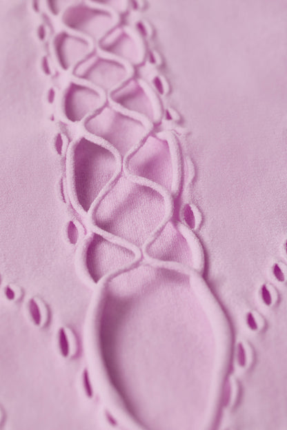 Lace-Up Bodysuit in Violet Pink
