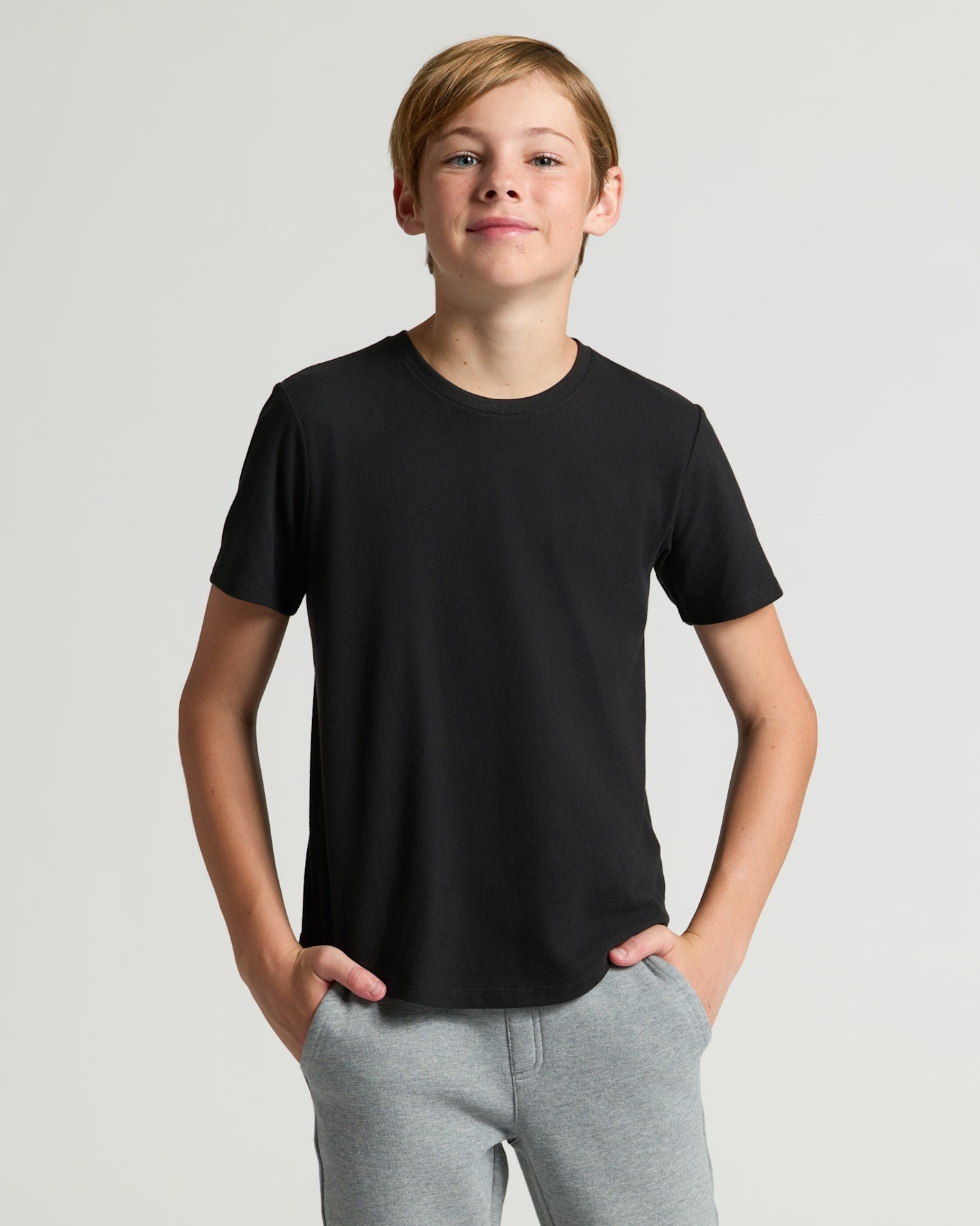 Boys' Classic Curved Hem Crew Neck 3-Pack