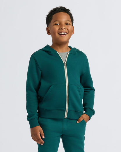 Boys Deep Emerald Full Zip Fleece Hoodie & Jogger 2-Pack