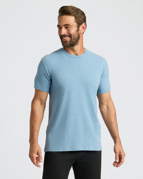 Heather Indigo Classic Crew Neck