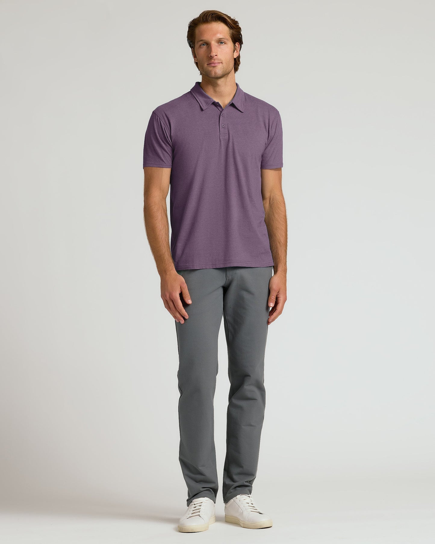 Dark Heather Plum Classic Polo