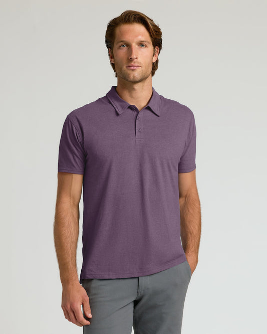 Dark Heather Plum Classic Polo