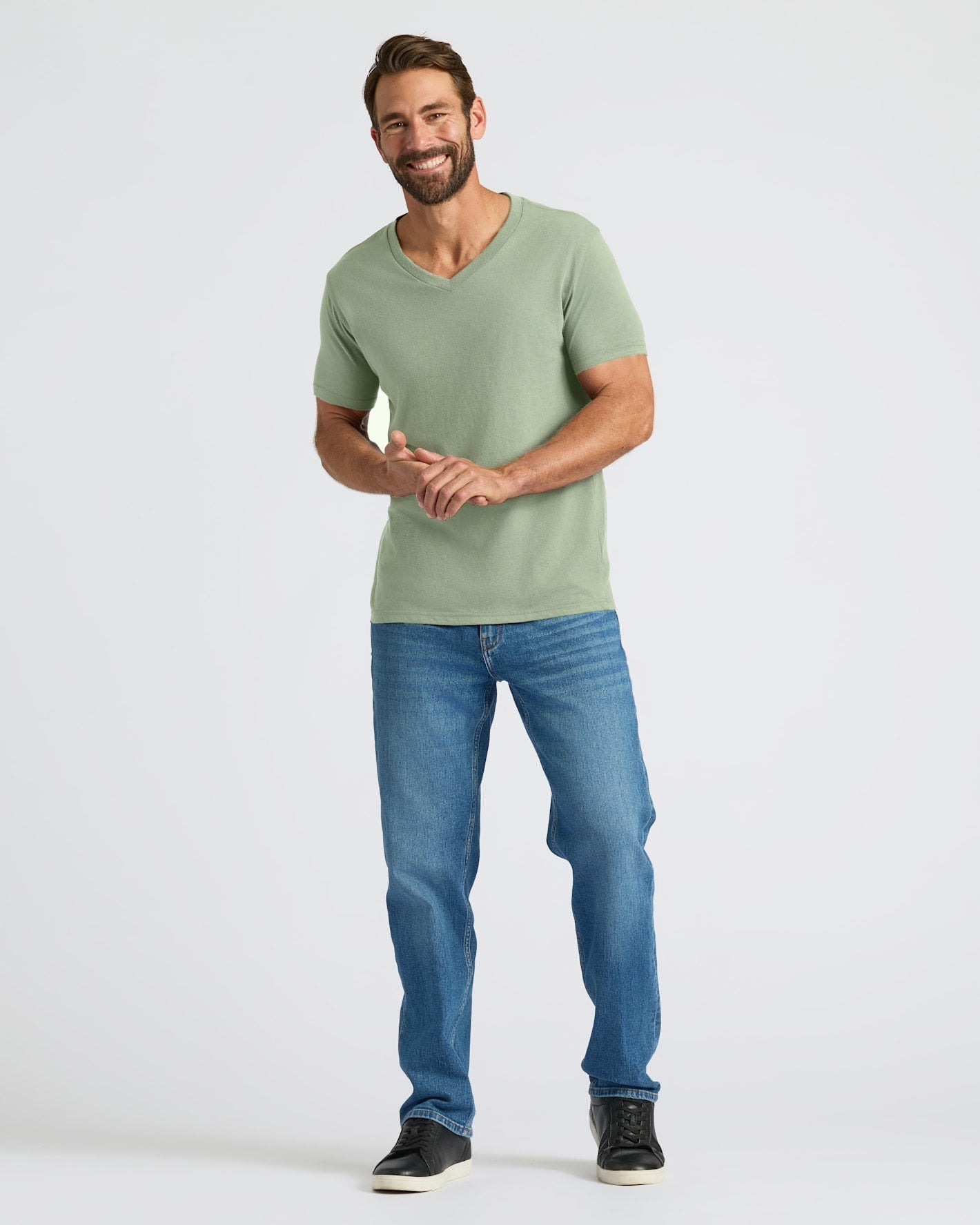 Sage Green Classic V-Neck