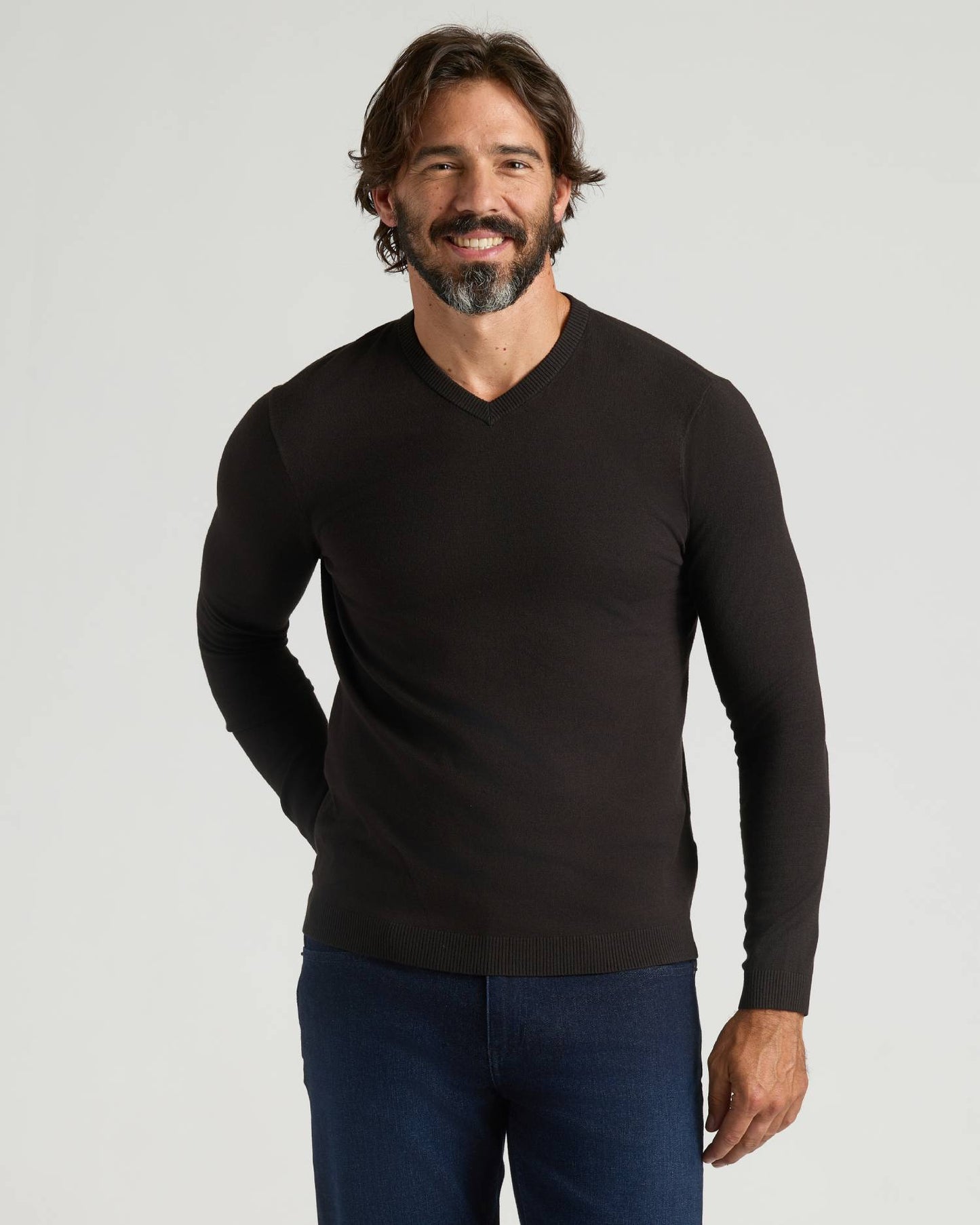 All Black Dressy V-Neck Sweater 2-Pack