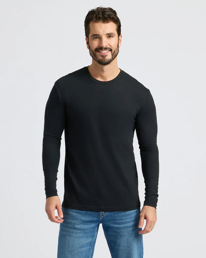 Black & White Classic Long Sleeve Crew Neck 6-Pack