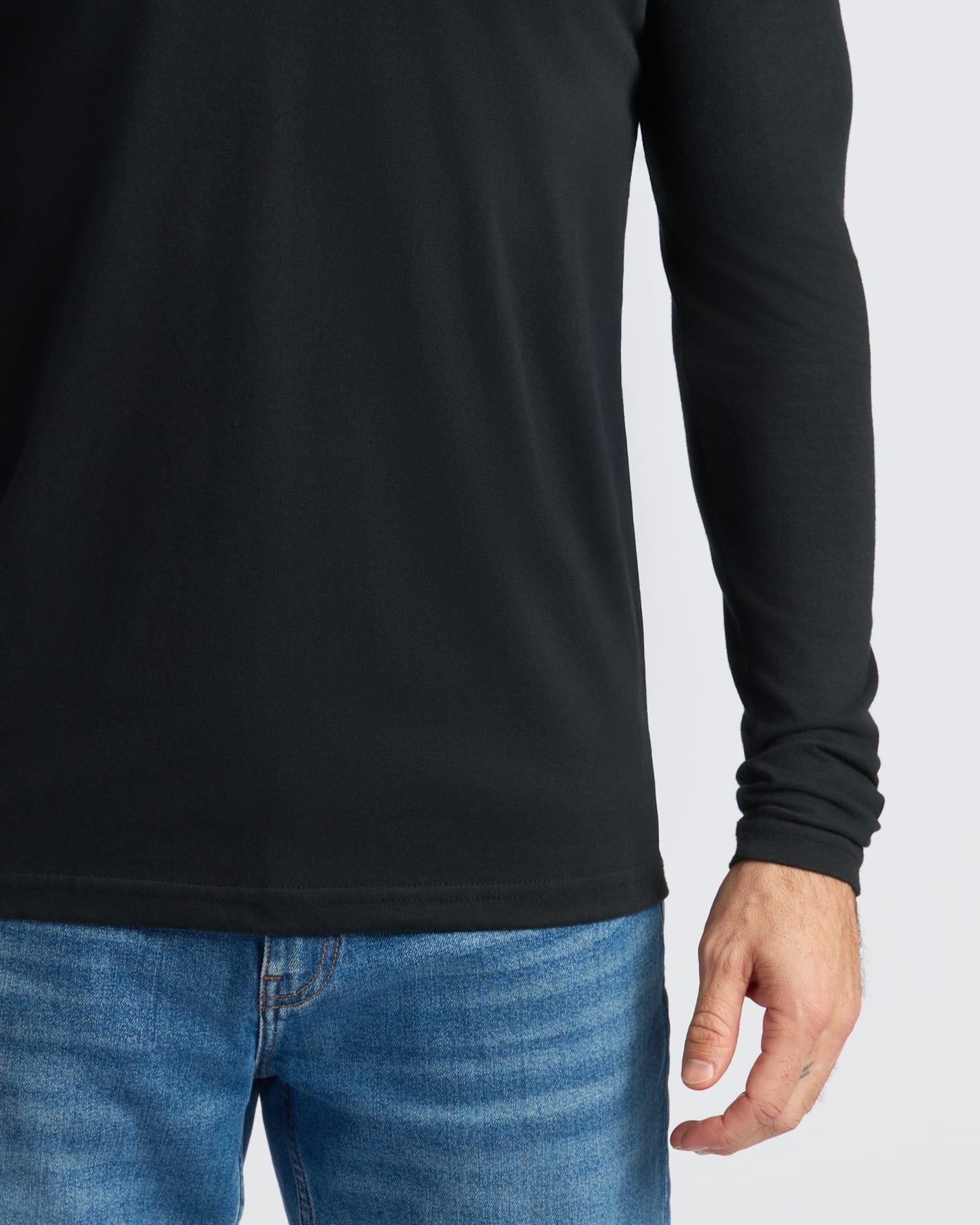 Black Classic Long Sleeve Crew Neck 3-Pack