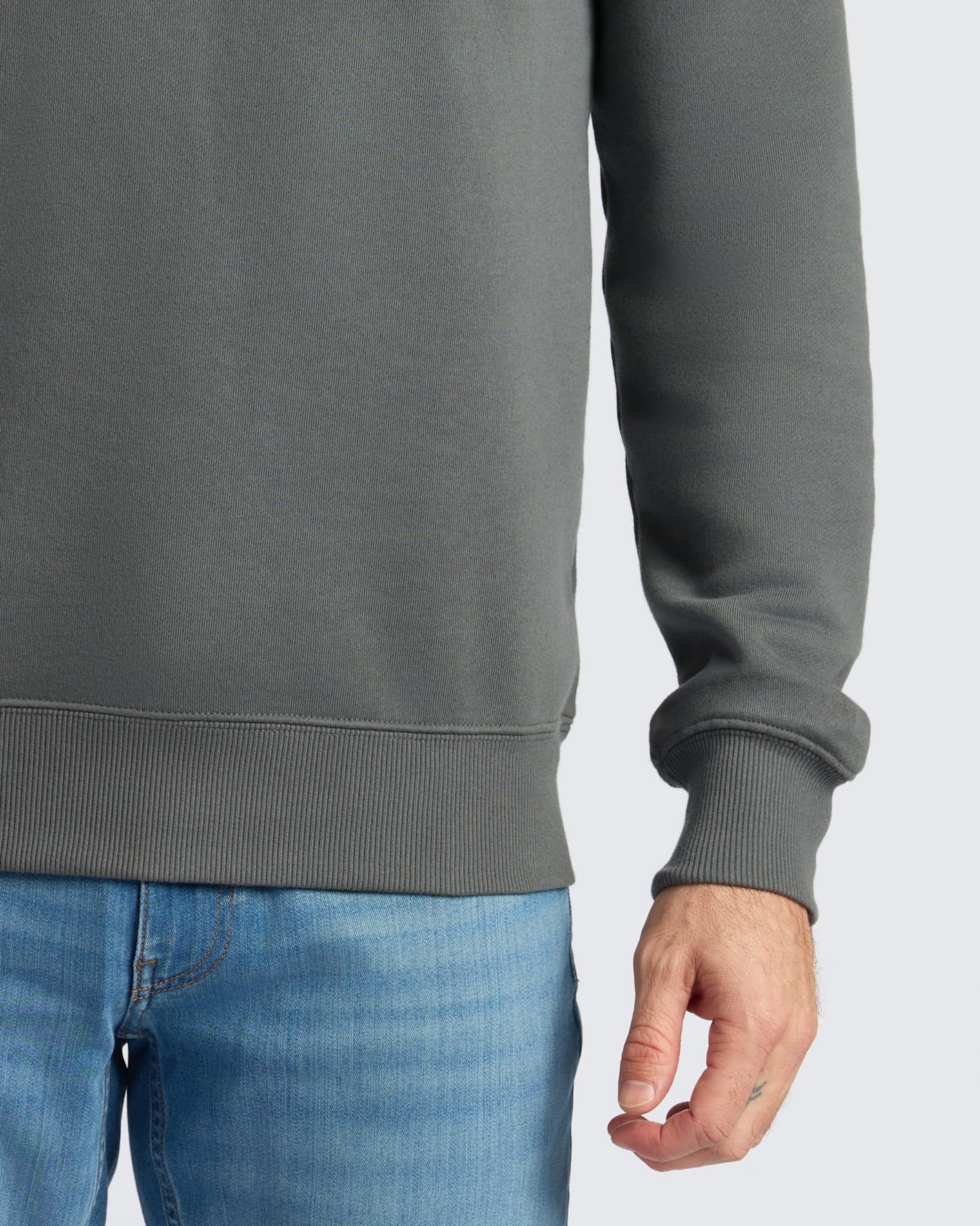 Carbon Fleece French Terry Pullover Crew Neck