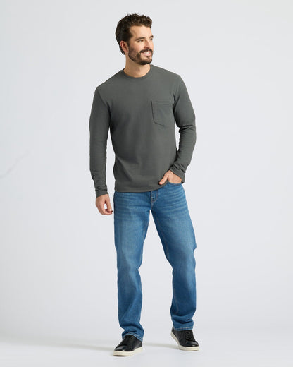 Staple Heavyweight Long Sleeve Pocket Crew 4-Pack