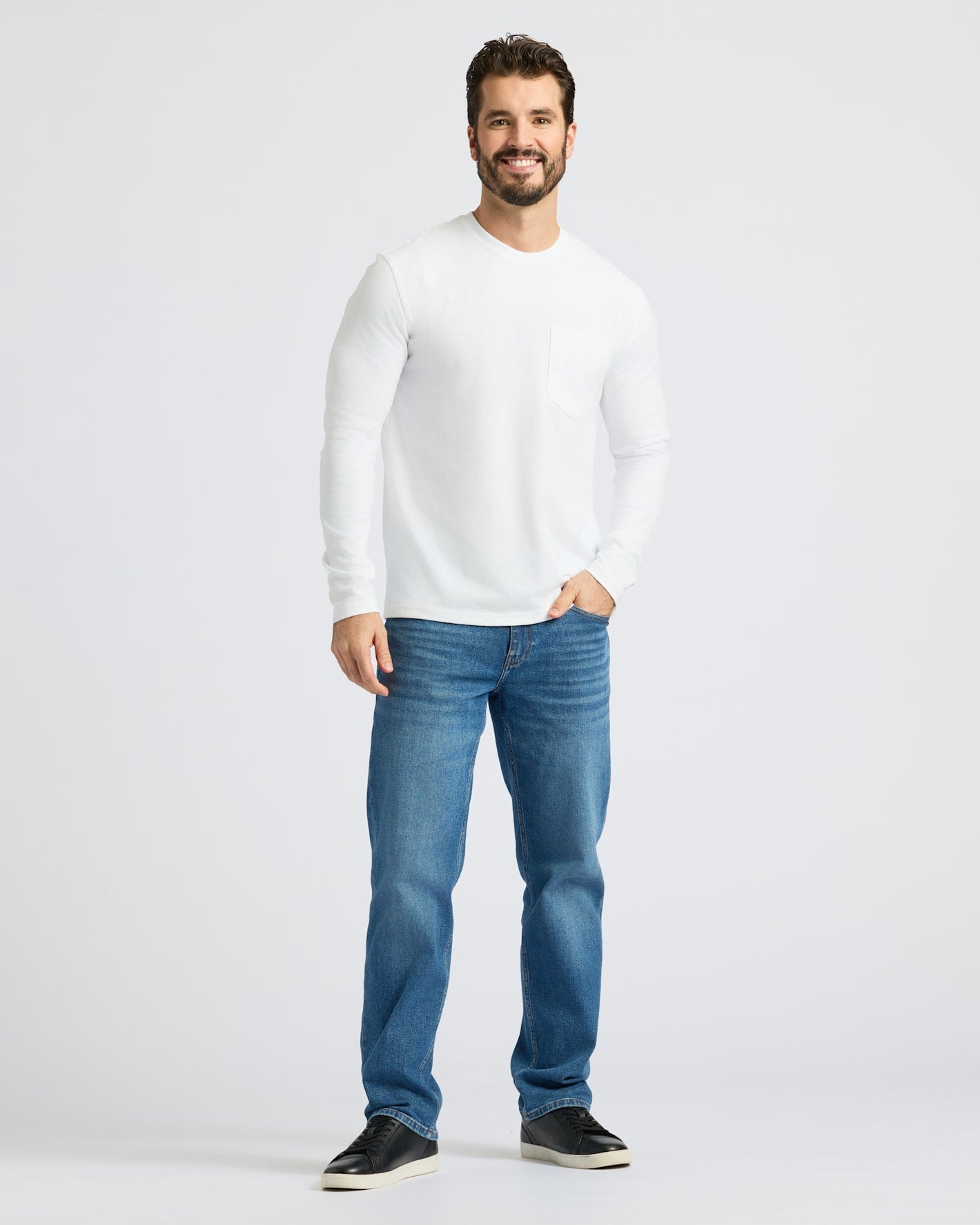 Staple Heavyweight Long Sleeve Pocket Crew 4-Pack