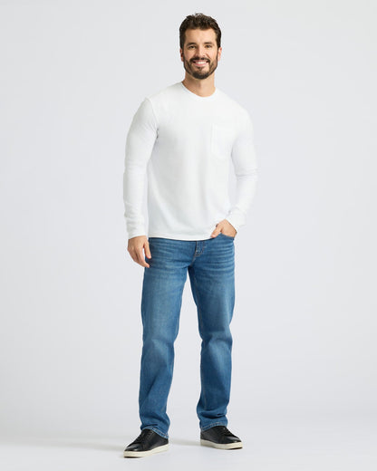 Staple Heavyweight Long Sleeve Pocket Crew 4-Pack