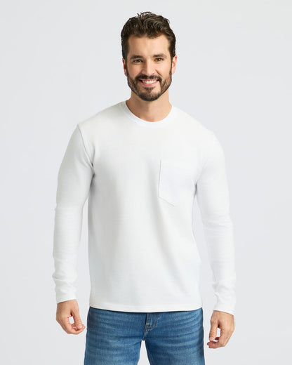 Staple Heavyweight Long Sleeve Pocket Crew 4-Pack