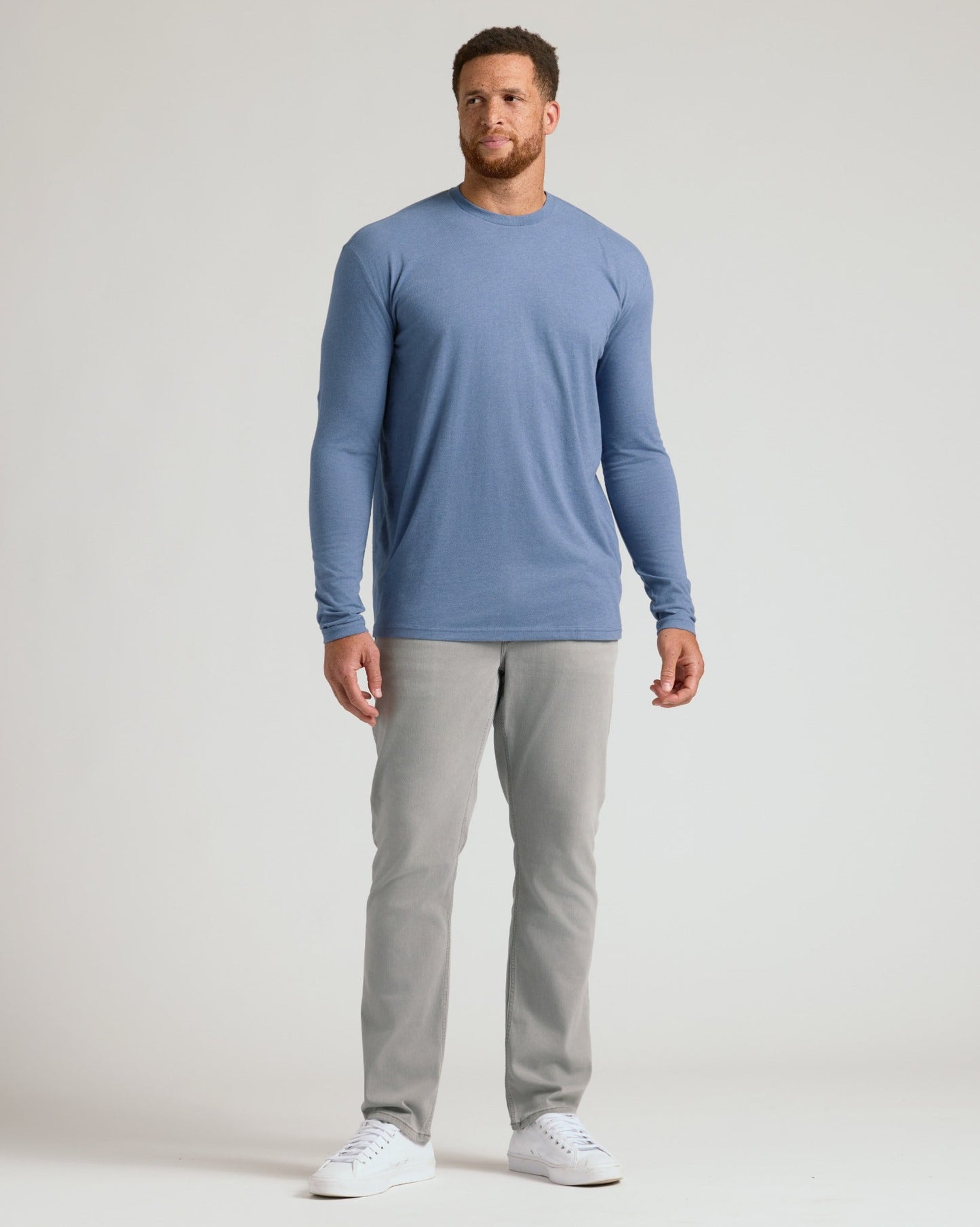 Dark Heather Vintage Navy Tall Long Sleeve T Shirt