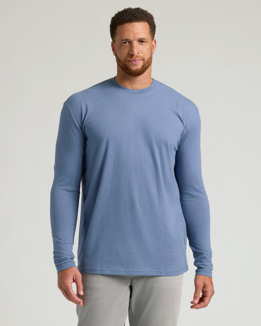 Dark Heather Vintage Navy Tall Long Sleeve T Shirt