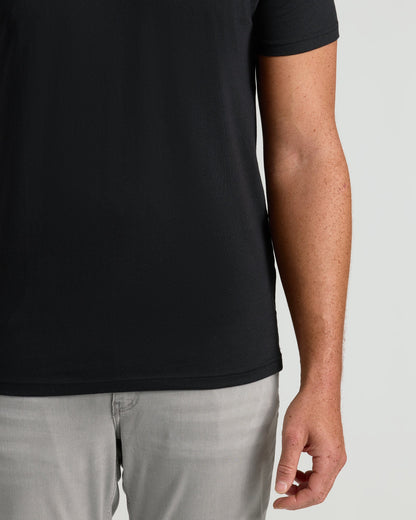 Black Tall Short Sleeve Classic V-Neck