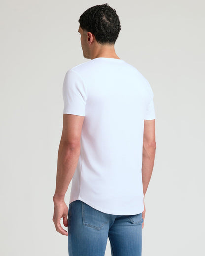 Tall Pima Cotton Blend Curved Hem Crew 2-Pack