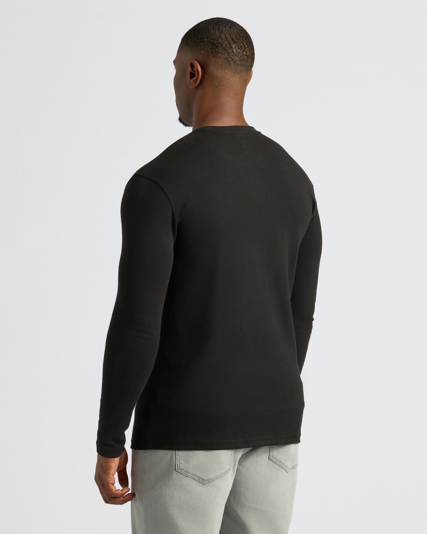 Black & Carbon Tall Heavyweight Long Sleeve Pocket Crew 2-Pack
