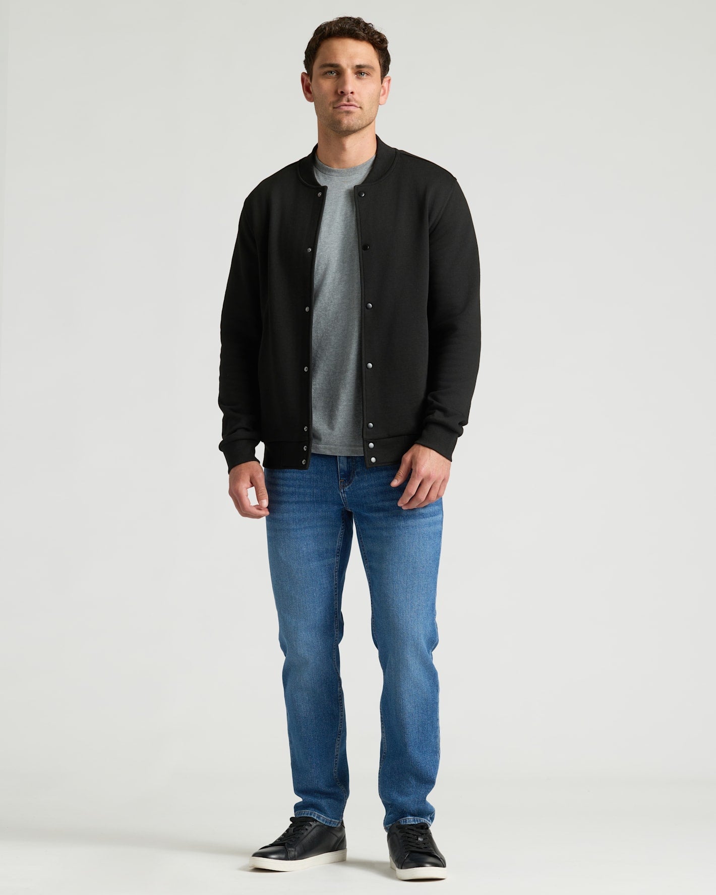 Black Fleece Bomber Jacket