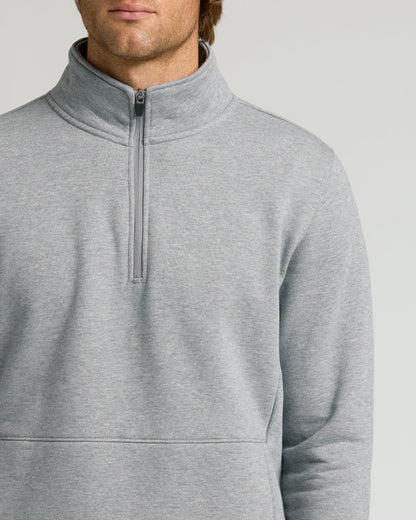 Dark Heather Gray Quarter Zip Fleece Sweatshirt
