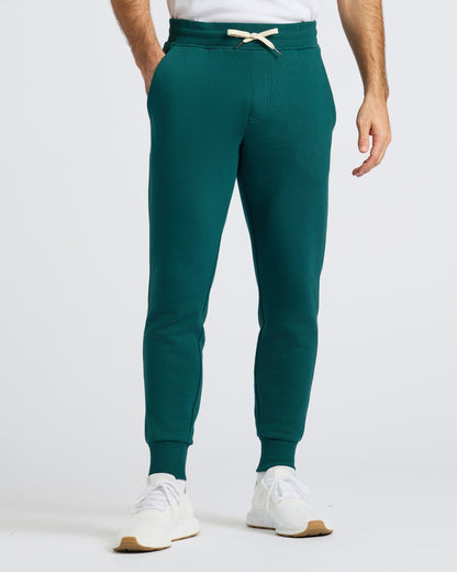 Deep Emerald Fleece French Terry Joggers