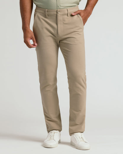 Black & Khaki Straight Chino Pants 2-Pack
