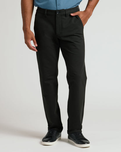 Black & Khaki Straight Chino Pants 2-Pack