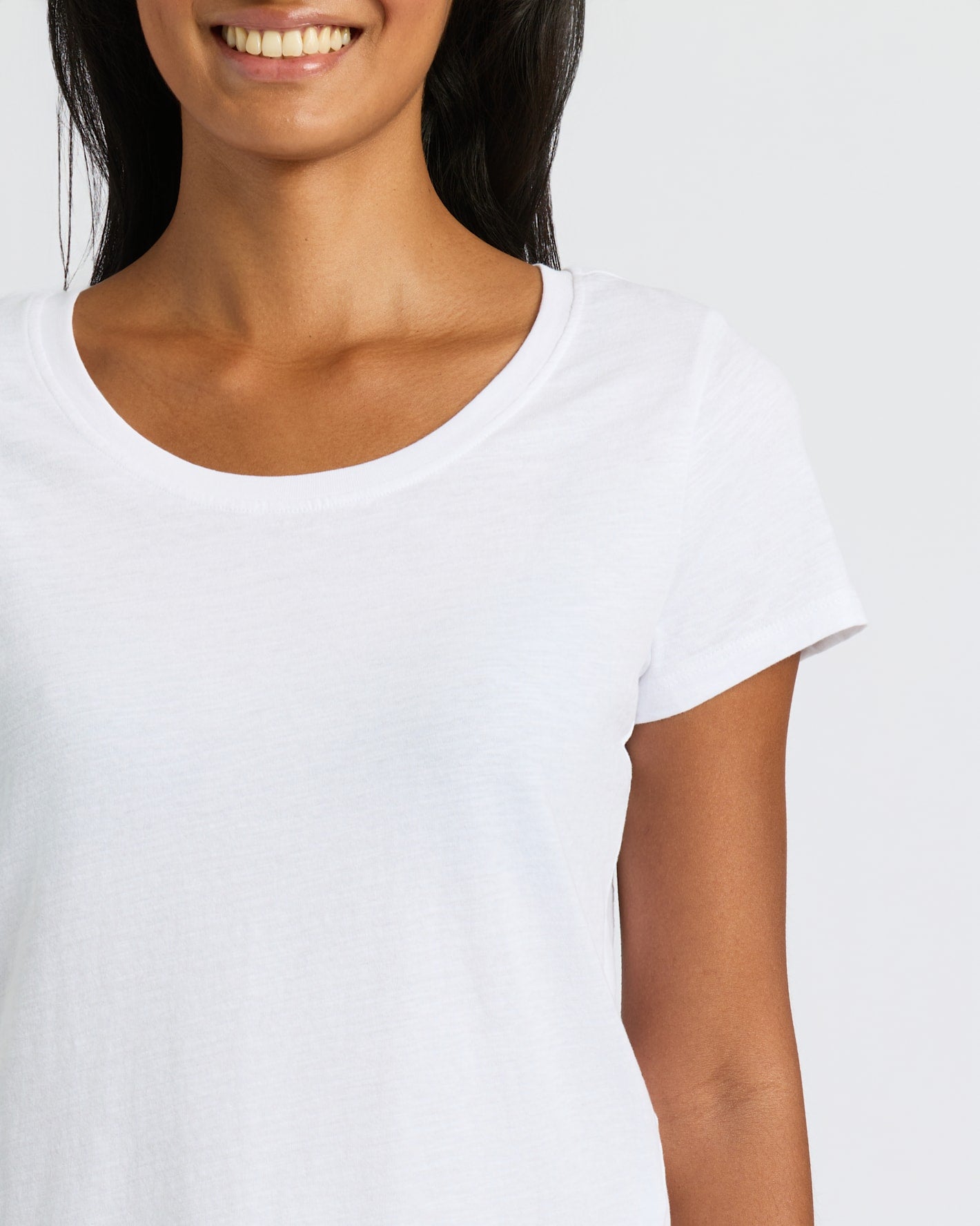 Womens Staple Slub Scoop Neck Tee 4-Pack