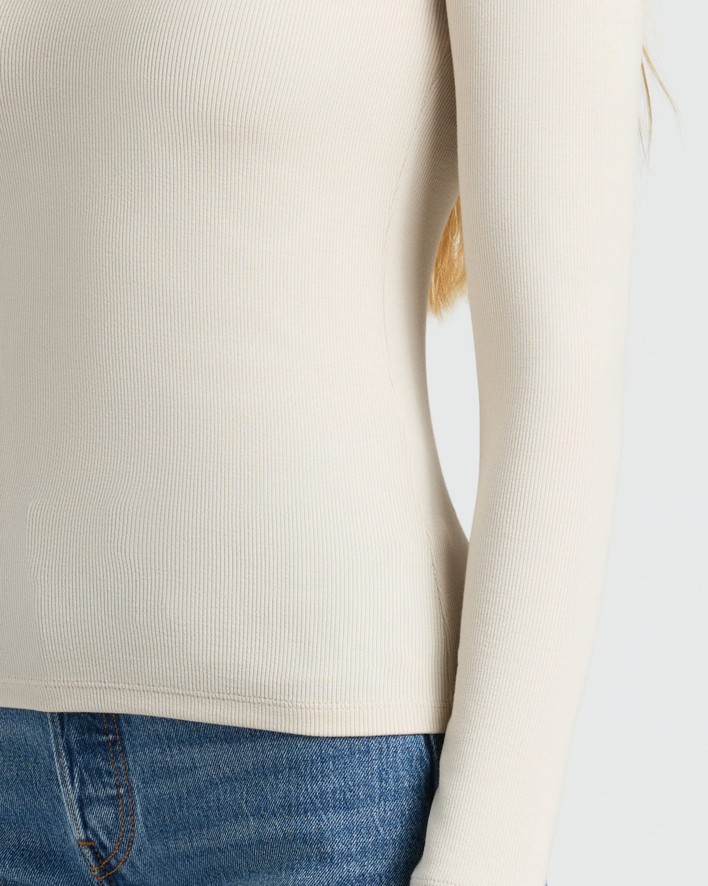 Womens Oatmeal Ribbed Long Sleeve Scoop Neck Tee 3-Pack