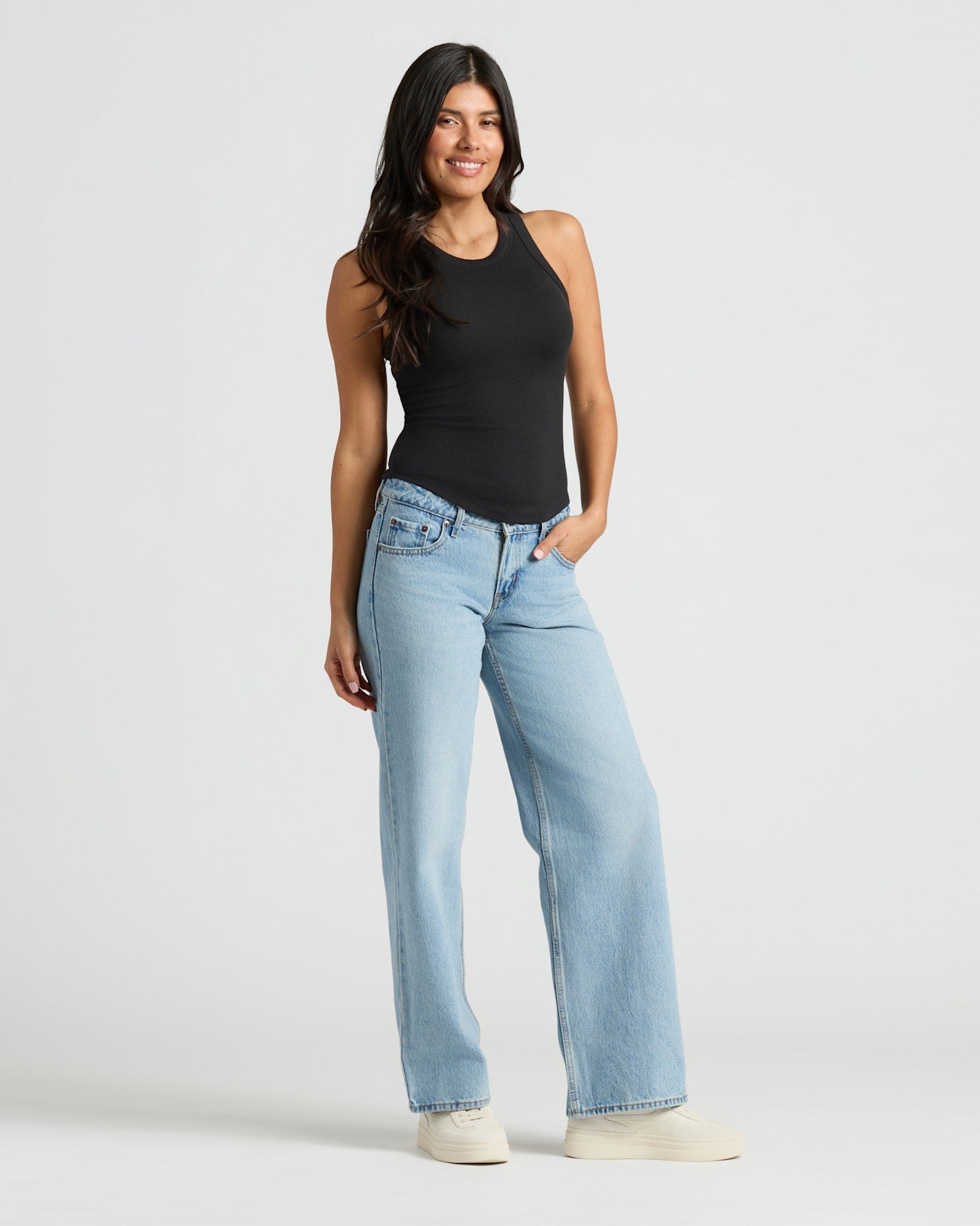 Womens Ribbed High Neck Tank 3-Pack