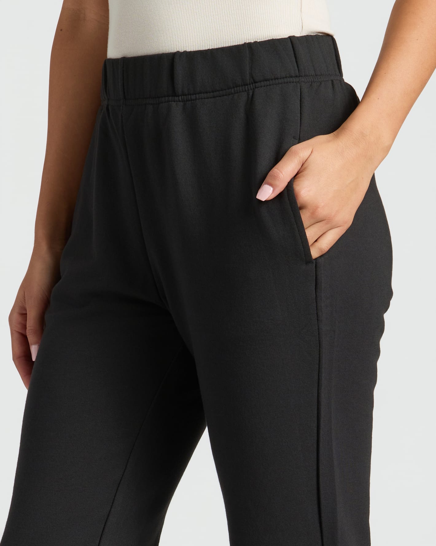 Womens Black Slouch Pullover Crew & Relaxed Jogger 2-Pack