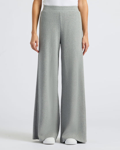 Womens Heather Gray Waffle Long Sleeve Henley & Waffle Leg Pant 2-Pack