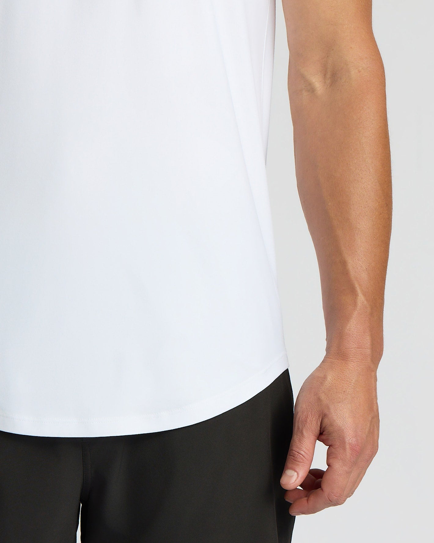 All White Active Curved Hem Crew 3-Pack