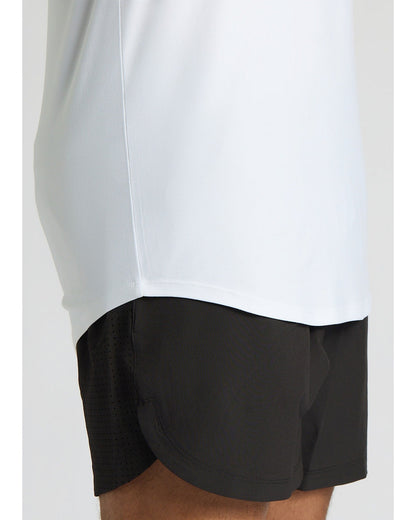 All White Tall Active Curved Hem Crew 3-Pack