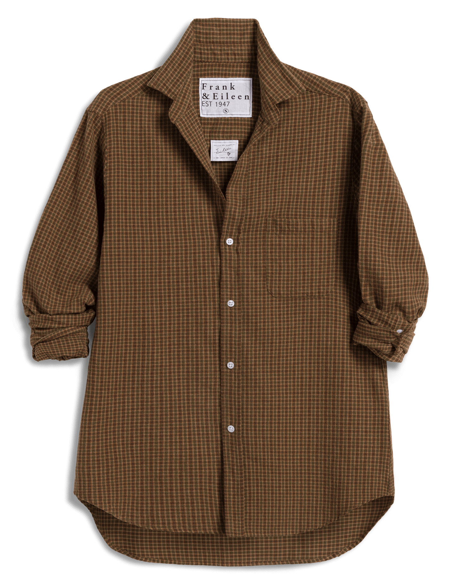 WAVERLY Brown and Green Plaid, Italian Flannel