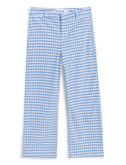 WEXFORD Blue Gingham, Italian Performance Linen