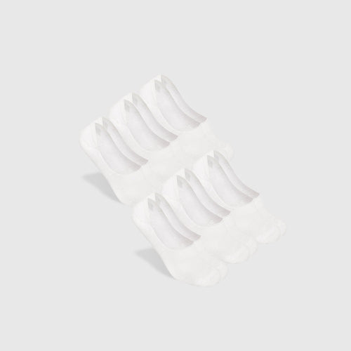 White No Show Socks 6-Pack
