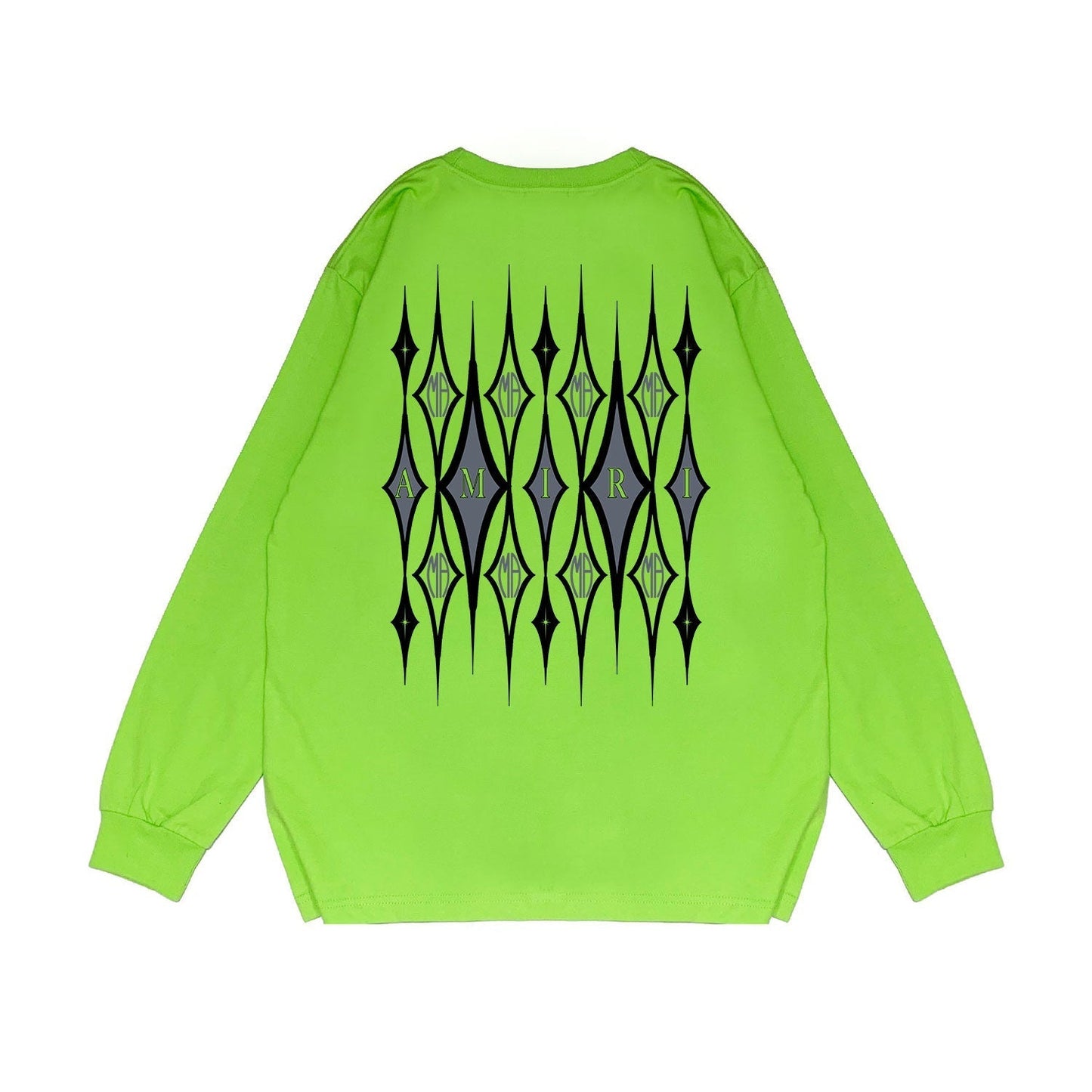 Amiri Long Sleeved Shirt Printed Trendy Pure Cotton