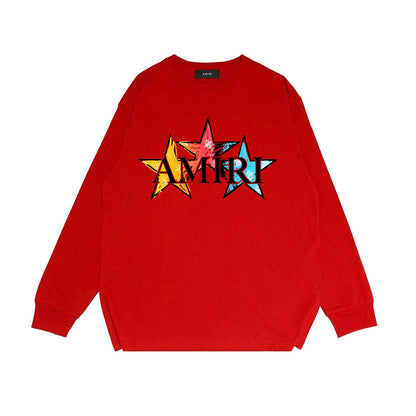 Amiri Long Sleeved Shirt Printed Trendy Pure Cotton