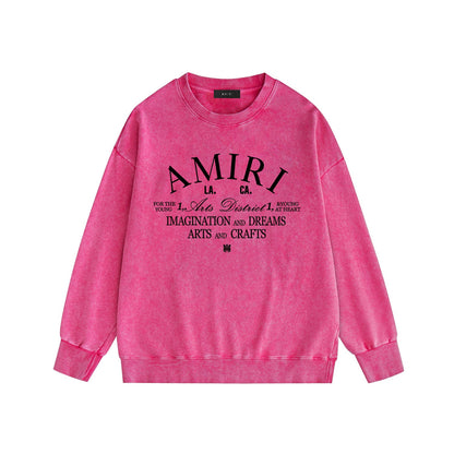 Amiri Distressed Sweatshirt Printed Trendy Pure Cotton