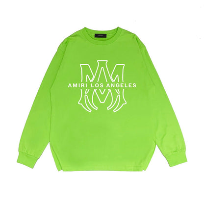 Amiri Long Sleeved Shirt Printed Trendy Pure Cotton