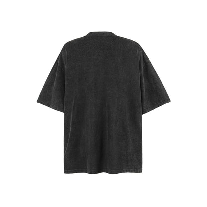 American vintage street T-shirt pure cotton retro men's and women's summer loose half sleeves